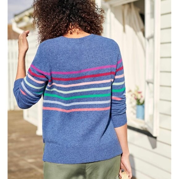 Woolovers Lambswool Striped Sweater - Picture 2 of 10